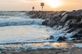 Rudee Inlet Jetty at Dawn at the Virginia Beach Oceanfront