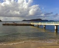 A jetty extension in progress on bequia