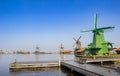 Jetty in front of the windmills of Zaanse Schans