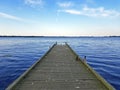Jetty in the Gooimeer Netherlands Royalty Free Stock Photo