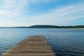 Jetty on Lake Brombachsee Bavaria