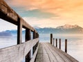 Jetty on lake chiemsee (85) Royalty Free Stock Photo