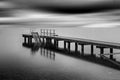 Jetty on lake Chiemsee, Germany Royalty Free Stock Photo