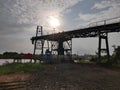 The jetty for loading cargo Royalty Free Stock Photo