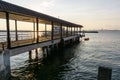 Jetty at Manila Bay during sunset Royalty Free Stock Photo
