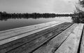 A jetty in mono earls wood solihull West Midlands uk beautiful contrast lake