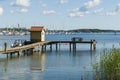 Jetty Nynashamn archipelago town Royalty Free Stock Photo