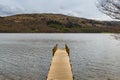 A jetty over Coniston Water in the Lake District Royalty Free Stock Photo