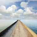 Jetty road to ocean Royalty Free Stock Photo