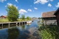 Jetty with rowingboat Grisslehamn Sweden