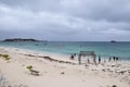 Jetty Ruins at Hamelin Bay Royalty Free Stock Photo