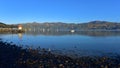 Jetty and scenic bays of Akaroa, Banks Peninsula