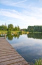 Jetty at scenic lake