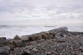 Jetty on the Scituate MA coast Royalty Free Stock Photo