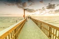 Jetty at sunset, Fort Myers - Florida Royalty Free Stock Photo