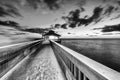 Jetty at sunset, Fort Myers - Florida Royalty Free Stock Photo