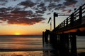 Jetty sunset on Moreton Island Australia