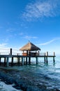 Jetty to an tropical island Royalty Free Stock Photo
