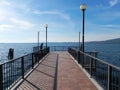 Jetty of Trevignano Romano in Italy