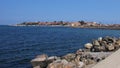 Jetty view of the penninsular town of Nessebar, Bulgaria