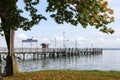 Main jetty at womans island - Chiemsee Royalty Free Stock Photo