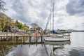 Jettys and landing stage at Waterhead Royalty Free Stock Photo