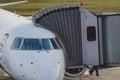 Jetway connected to the airplane Royalty Free Stock Photo