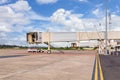 Jetway waiting for a plane to arrive on airport, Ubon Ratchathani Royalty Free Stock Photo