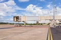 Jetway waiting for a plane to arrive on airport, Ubon Ratchathani