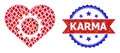 Jevel Collage Love Gear Icon and Distress Bicolor Karma Stamp