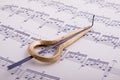 Jew's harp on music book