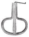 Jew`s Harp, vintage engraved illustration