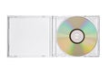 Jewel case with compact disc isolated Royalty Free Stock Photo