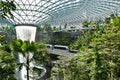 Jewel Changi Airport HSBC Rain Vortex and Skytrain Royalty Free Stock Photo