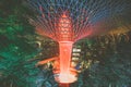 Jewel Changi Airport, Singapore - July 30th 2019 : Jewel Changi Airport Rain Vortex. The largest indoor waterfall in the world . V Royalty Free Stock Photo