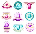 Jewel Emblems Set Royalty Free Stock Photo