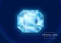 Fantasy crystal jewelry gems, polygon shape stone for game asset