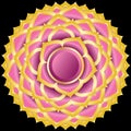 Jewel Medallion like Hindu Chakra of Sahasrara