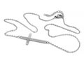 Jewel necklace cross - Stainless Steel