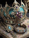 Jeweled Crown and Jeweled Bracelet