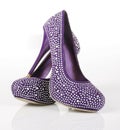 Jeweled Purple Shoes Royalty Free Stock Photo