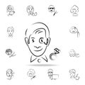 jeweler avatar sketch style icon. Detailed set of profession in sketch style icons. Premium graphic design. One of the collection