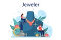 Jeweler concept illustration. Idea of creative people and profession.