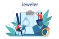 Jeweler concept illustration. Idea of creative people and profession.