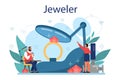 Jeweler concept illustration. Idea of creative people and profession.