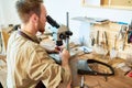 Jeweler Inspecting Stones Royalty Free Stock Photo