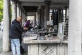 Jewelery stand in a flea market in Bruges, Belgium Royalty Free Stock Photo