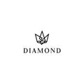 Jewelery vector logo. Diamond illustration