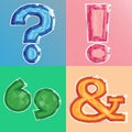 Jewelled punctuation marks Royalty Free Stock Photo