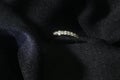 Jewellery diamond ring on a black background